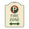 Signmission Fire Zone Heavy-Gauge Aluminum Architectural Sign, 24" x 18", TG-1824-23975 A-DES-TG-1824-23975 - alternate 1